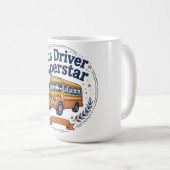 Buschauffeur Superstar Retro Schoolbus Koffiemok (Voorkant rechts)