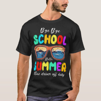 Buschauffeur van dienst laatste dag van de schoolz t-shirt