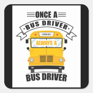 buschauffeur vierkante sticker