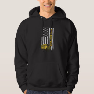 Buschauffeurs Amerikaanse vlag Schoolbuschauffeur Hoodie