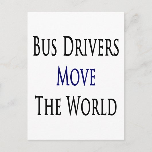 Busdrivers verplaatsen de wereld briefkaart (Voorkant)