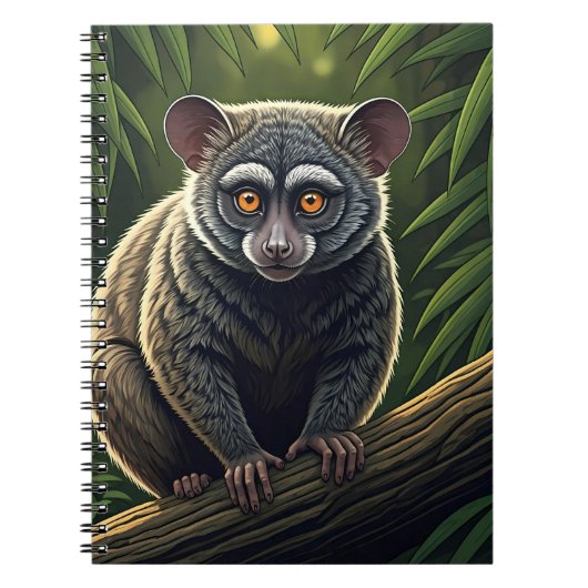 Bush Baby Perched on Jungle Branch Notitieboek (Voorkant)