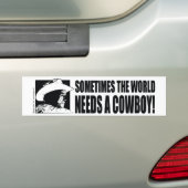 BUSH-Cowboy-Hoed-Wit Bumpersticker (Op auto)