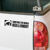 BUSH-Cowboy-Hoed-Wit Bumpersticker (Op Truck)