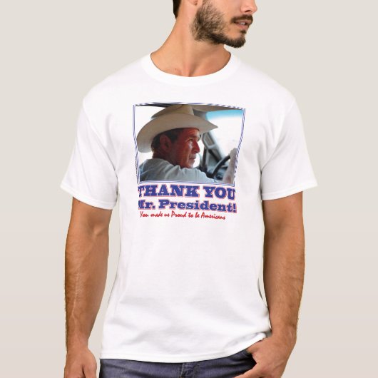 Bush-Dank-Je-Amerikaan T-shirt (Voorkant)