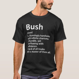 BUSH Definitie Grappige Achternaam Familiestamboom T-shirt