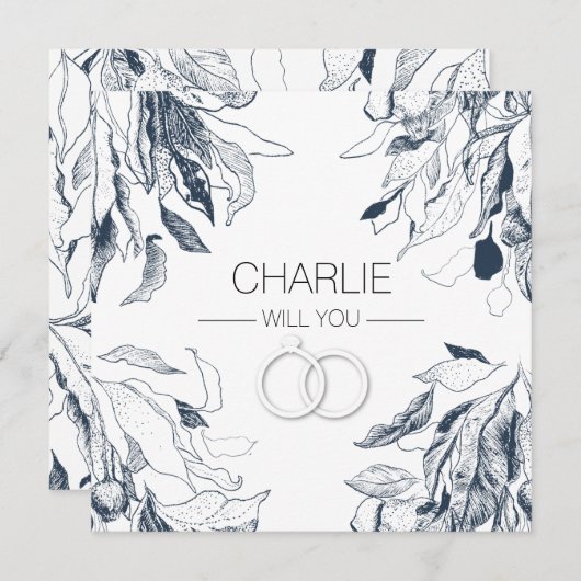 Bush-huwelijk 'Wees mijn ringdrager?' Kaart (Voorkant / Achterkant)