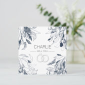 Bush-huwelijk 'Wees mijn ringdrager?' Kaart (Staand voorkant)