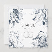 Bush-huwelijk 'Wees mijn ringdrager?' Kaart (Voorkant)