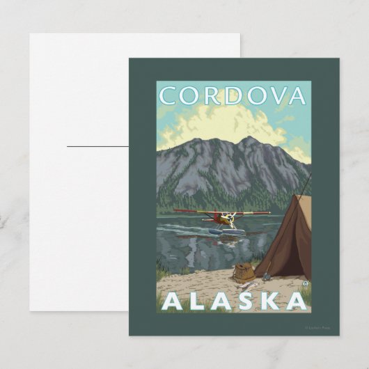 Bush Plane & Fishing - Cordova, Alaska Briefkaart (Voorkant / Achterkant)