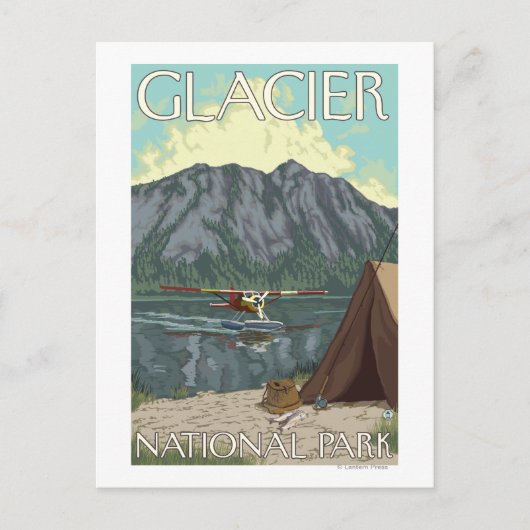 Bush Plane & Fishing - Glacier National Park, MT Briefkaart (Voorkant)