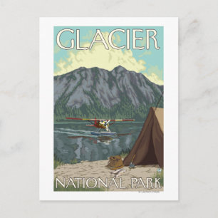 Bush Plane & Fishing - Glacier National Park, MT Briefkaart