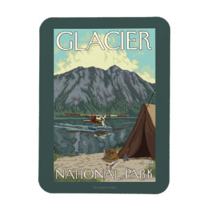 Bush Plane & Fishing - Glacier National Park, MT Magneet