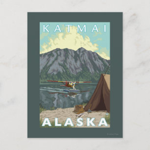 Bush Plane & Fishing - Katmai, Alaska Briefkaart