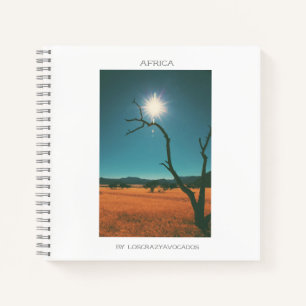 Bush Savannah Landschap Afrika Boom Notitieboek