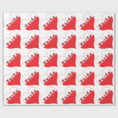 Busha Poland Heart Cadeaupapier (Vlak)