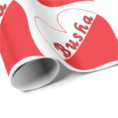 Busha Poland Heart Cadeaupapier (Rol Hoek)