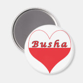 Busha Poland Heart Magneet (Voorkant / Achterkant)