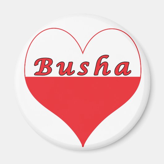 Busha Poland Heart Magneet (Voorkant)