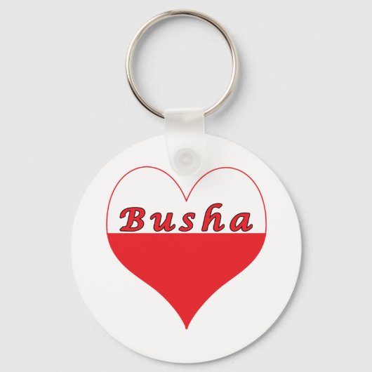 Busha Poland Heart Sleutelhanger (Voorkant)