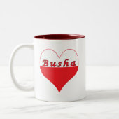 Busha Poland Heart Tweekleurige Koffiemok (Links)