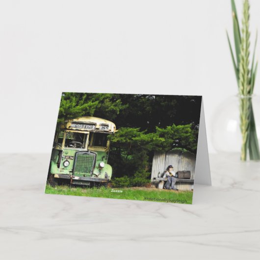 Bushalte - Verjaardag Kaart (Achterkant)