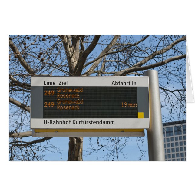 Bushaltebord in Berlijn (Voorkant Horizontaal)