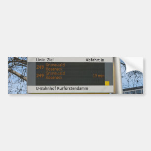 Bushaltebord in Berlijn Bumpersticker