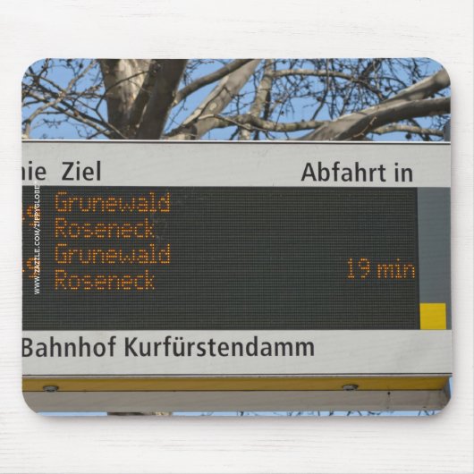 Bushaltebord in Berlijn Muismat (Voorkant)