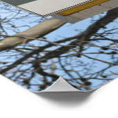 Bushaltebord in Berlijn Poster (Hoek)