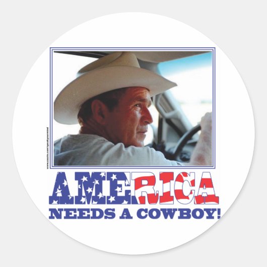 BushAMERICA Ronde Sticker (Voorkant)