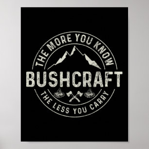 Bushcraft overleven outdoor kamperen kampeerder bu poster
