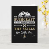 Bushcraft Survival Mountain Bushcrafter Funny Gift Kaart (Gele Bloem)