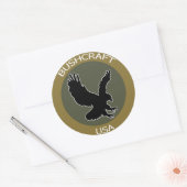 Bushcraft USA Brown Patch Ronde Sticker (Envelop)