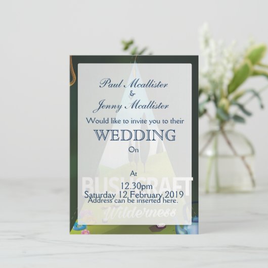 Bushcraft "Visit Moeder natuur" wildernis Kaart (Staand voorkant)