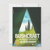 Bushcraft "Visit Moeder natuur" wildernis Kaart (Achterkant)