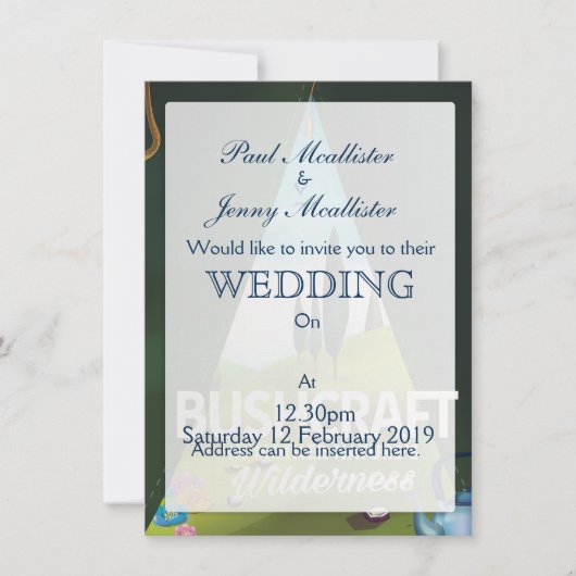 Bushcraft "Visit Moeder natuur" wildernis Kaart (Voorkant)