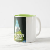 Bushcraft "Visit Moeder natuur" wildernis Tweekleurige Koffiemok (Voorkant rechts)