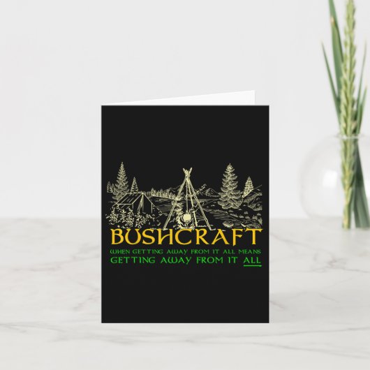 Bushcraft Wandelen Camping Kaart (Voorkant)
