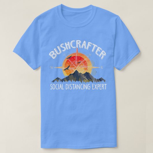 Bushcrafter Social Distancing Expert Bushcrafting T-shirt (Design voorkant)