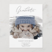 BushCute Calligraphy Afstuderen Pre-K Foto Briefkaart (Voorkant)