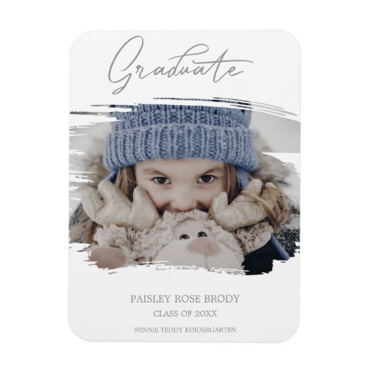 BushCute Calligraphy Afstuderen Pre-K Foto Magneet (Verticaal)