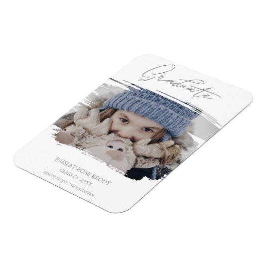BushCute Calligraphy Afstuderen Pre-K Foto Magneet (Linkerzijde)
