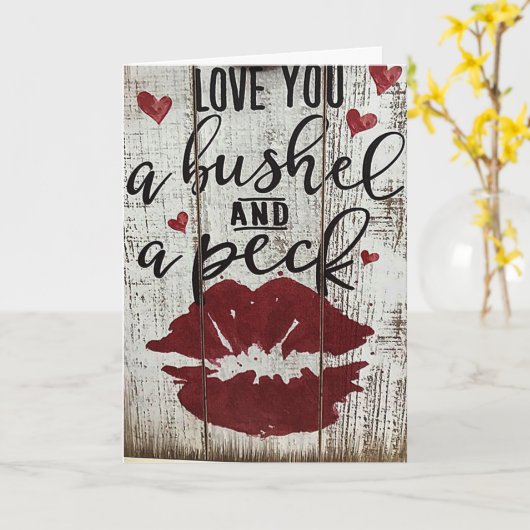 BUSHEL & EEN PEK KNUFFEL OM DE NAKK KERSTVALENTIJN KAART (Gele Bloem)