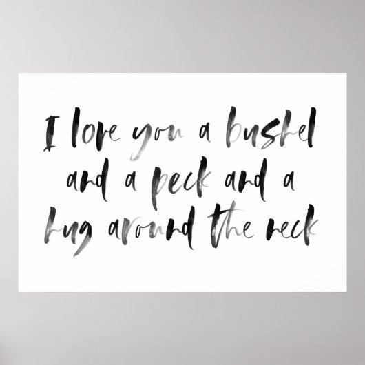 Bushel en een Peck Waterverf Nursery Sign Poster (Voorkant)