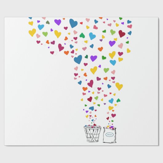 Bushel en Peck Heart Wrapping Paper Cadeaupapier (Vlak)