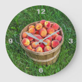 Bushel mandje verse perziken grote klok (Voorkant)