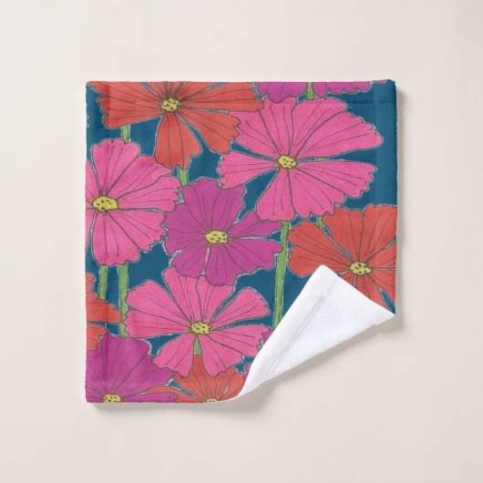 Bushel van Bright Cosmos Bad Handdoek (Wasdoekje)