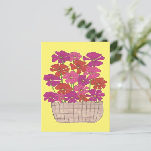 Bushel van Bright Cosmos Briefkaart (Staand voorkant)