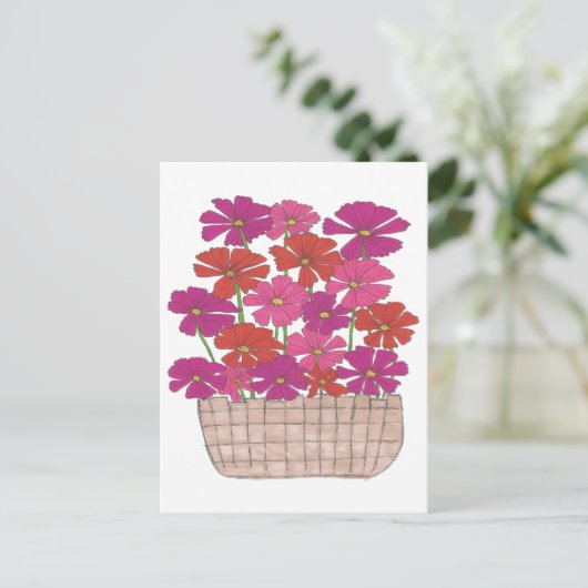 Bushel van Bright Cosmos Briefkaart (Staand voorkant)